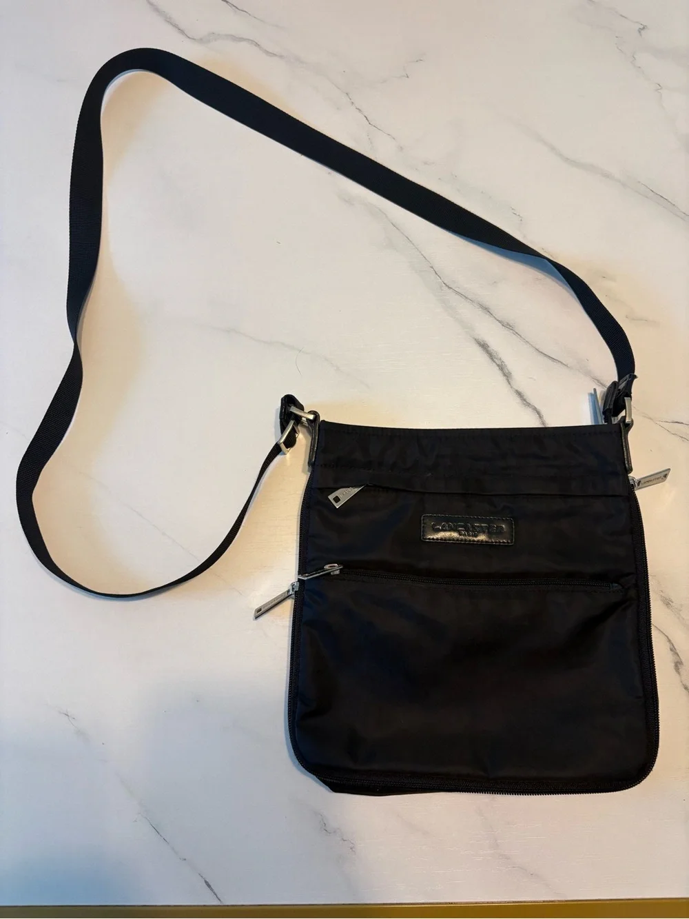 Lancaster Paris Black Crossbody Shoulder Bag